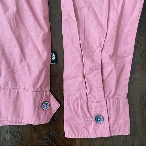 NWT Stussy Men's Berry Color Ranch Long Sleeve Button Down Shirt Size M - Picture 9 of 9